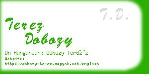 terez dobozy business card